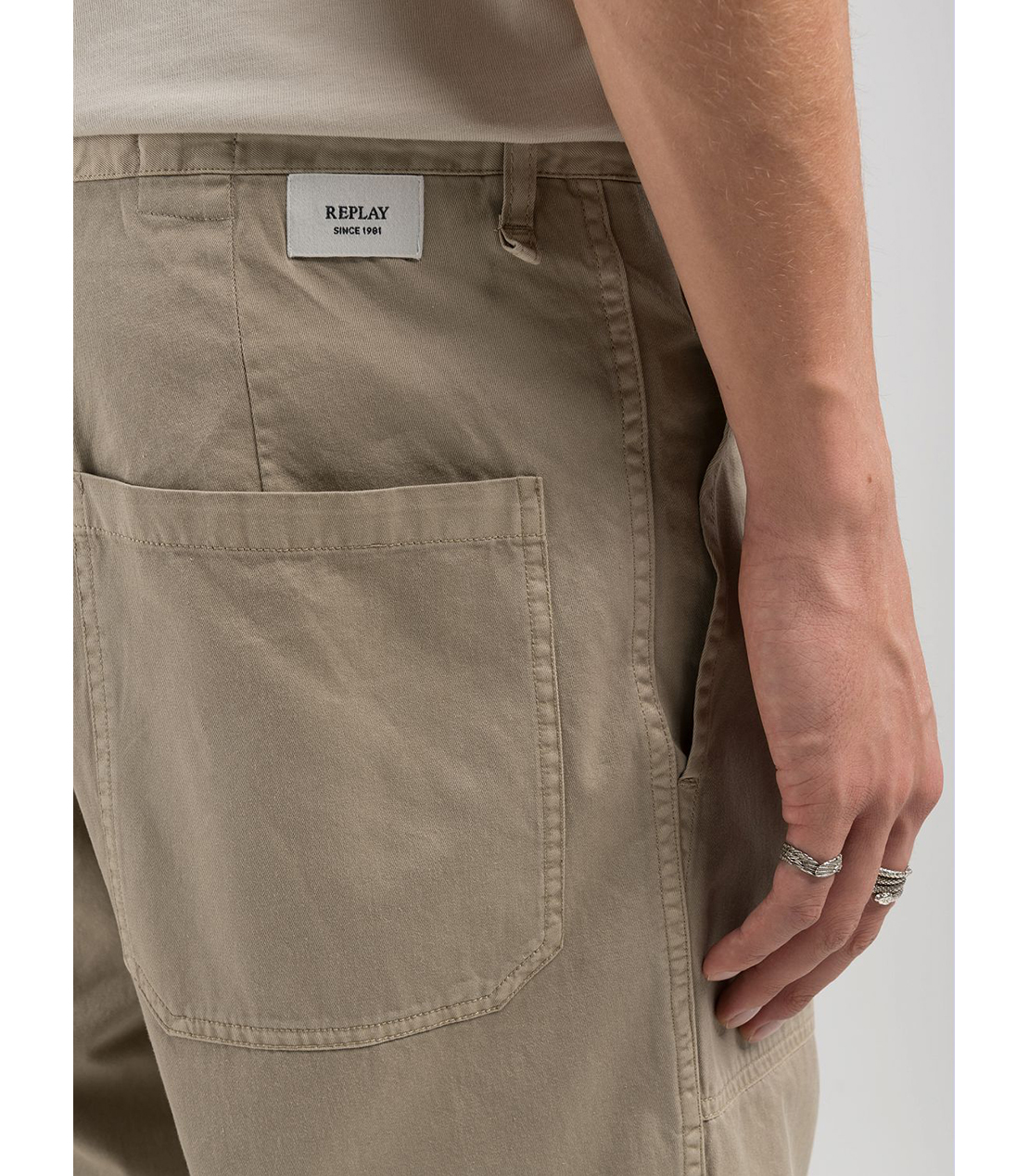 テーパードフィット ライトコットンツイルパンツ 詳細画像 ベージュ 7